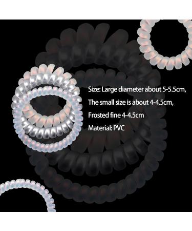 Buy Tangger 15pcs Spiral Hair Ties - Elastic Telephone Cable Ponytail Holders for Women - Buy Online on GoSupps.com
