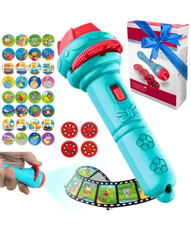 Children's flashlight with 32 pictures flashlight children young girls children's toys from 2 3 4 years projector children projector flashlight children learning games gift girls boy