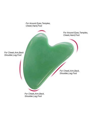 Medimama Rose Quartz Gua Sha Massage Tool for Facial Beauty and Anti-Aging Treatment - Green Guasha - Buy Online on GoSupps.com