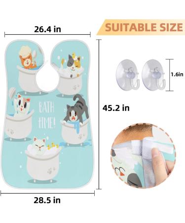 Beard Bib Apron - Non-Stick Waterproof Hair Catcher for Men | Ideal Grooming Cape for Shaving & Trimming Cats - Buy Online on GoSupps.com