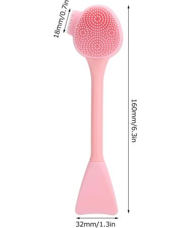 Silicone Facial Mask Cleansing Brush - Soft Deep Clean for Blackheads | Comfortable Handle in Pink - Buy Online on GoSupps.com