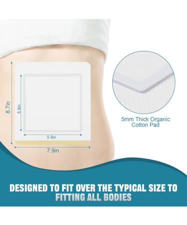 Castor Oil Pack Wrap Castor Oil Packs for Liver Detox Aid Sleep Highly Absorbent Self-Adhesive Castor Oil Wrap Organic Cotton No Wash Easy to Use Anti-Seepage White (Oil Not Included) 10 Pcs - White 10 count (Pack of 1) - Buy Online on GoSupps.com