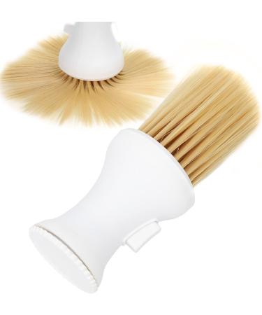 Soft Hair Neck Duster Brush with Talcum Powder Press Salon & Travel Styling Tool for Fine & Soft Hair (White) - Buy Online on GoSupps.com