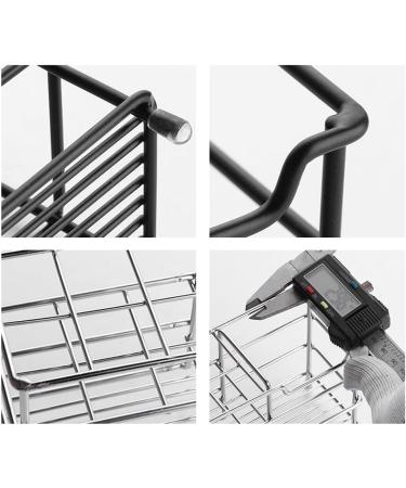 Stainless Steel Toothbrush Holder - Multifunctional Bathroom Organizer for Toothbrush Toothpaste Razor & Comb - Sleek Black Design - Buy Online on GoSupps.com