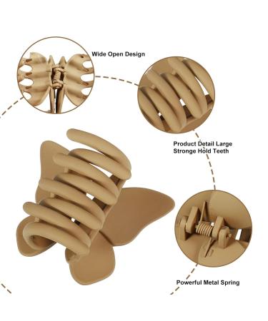Old Compluser Butterfly Hair Clips - 6 Slip-Resistant Matte Claw Clips for Women & Girls (4 Big + 2 Small) Perfect for Thick Hair - Buy Online on GoSupps.com