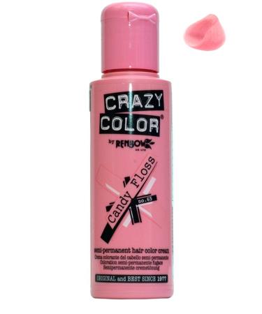 Renbow Crazy Color Semi Permanent Hair Color Cream Candy Floss No.65 100ml Candy Floss 100 ml (Pack of 1)