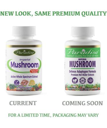 Imperial Mushroom Immune Formula - Paradise Herbs, 60 Veg Capsules - Buy Online on GoSupps.com