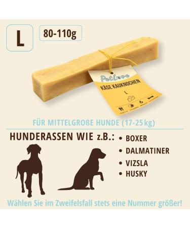 Petlove Hard Cheese for Dogs - 100% Natural Chewing Bones | Cauca Cheese Dental Chew | Ideal for On-the-Go | Size L (80-110G) - Buy Now! - Buy Online on GoSupps.com