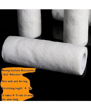 Furimuk 2 Rolls Halloween Mummy Bandage Wrap - Self-Adhesive Gauze for Cosplay & Party Photography Props - Buy Online on GoSupps.com