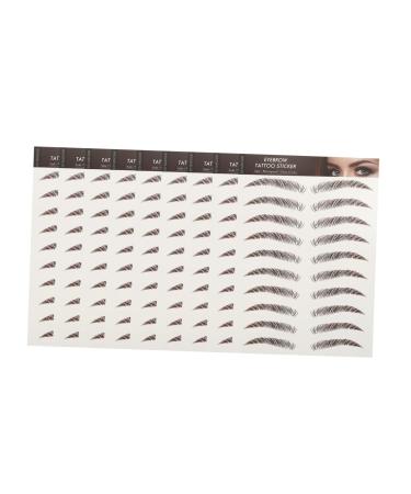 Housoutil Fake Eyebrow Stickers 9 sheets Stickers Sticker Transfer Artificial Eyebrow Hairlike Temporary Transfers Shaping False