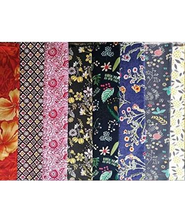 50pcs 10x10 inch Cotton Fabric Bundle Squares - Precut Quilting Sewing Craft Patchwork Supplies - Buy Online on GoSupps.com