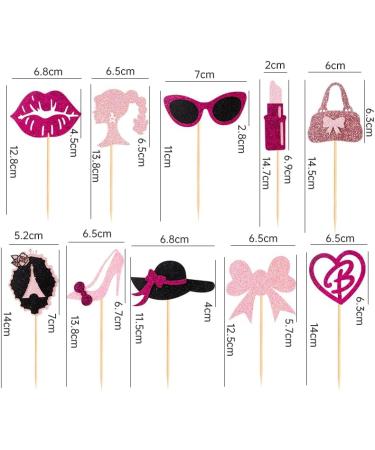 60Pcs Princess Cupcake Toppers Pink Glitter Girl Cupcake Picks High Heel Lips For Princess Theme Baby Shower Decorations Wedding Anniversary Girl Birthday Party Supplies Style3 Color02 - Buy Online on GoSupps.com