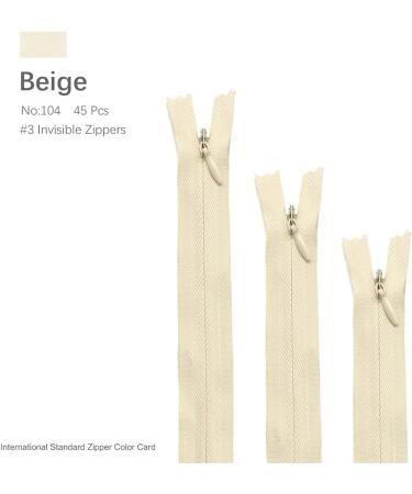 Renashed 45pcs 21.5 Inch Nylon Invisible Zippers - Beige - Tailor Sewer Sewing Craft Crafter's Special - Buy Online on GoSupps.com