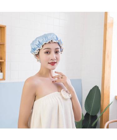 Household Double-Layer Waterproof Shower capthickened Women's Oil-Proof Shampoo capshower capshower caps Xiangbinse - Buy Online on GoSupps.com
