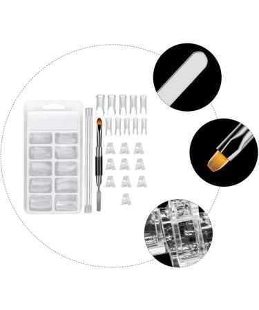 Healeved 1 Set Nail Set Manicure Kits Nail Art Clip Clear Nail Forms Nail Clip Nail Fixing Clips Nail Gel Dual Forms for Toenails White Finger Clip Stainless Steel and Nylon Fiber Lengthen - Buy Online on GoSupps.com