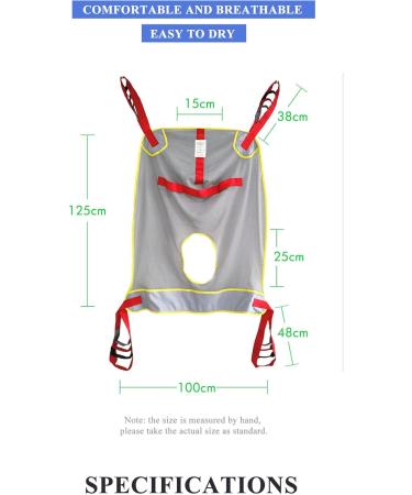 Patient Lifting Slings Head Sling Patient Walking Sling Transfer Belt for Bariatric Nursing Nursing Elderly Four Point Mesh Strap for Patient Transfers Red Large - Buy Online on GoSupps.com