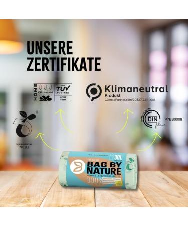 30L Compostable Organic Waste Bags with Handle - 39 Tear-Resistant Garbage Bags Made in Germany 100% Biodegradable & Climate Neutral - Available in 6L 10L 20L - Buy Online on GoSupps.com