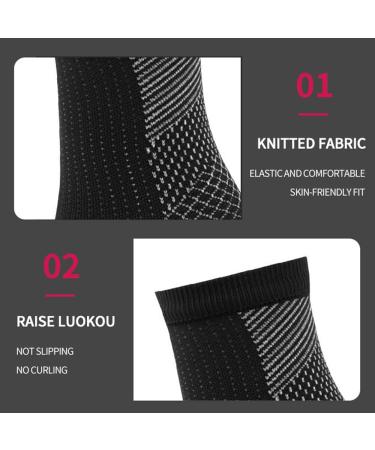 Qkepcy Ankle Compression Stockings for Men & Women | Supportive Orthopedic Neuropathic Socks | Black X4 - Buy Online on GoSupps.com