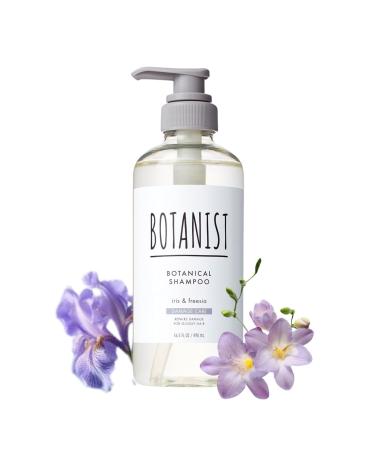 Botanist Japanese Organic & Natural Shampoo for Damaged Hair Repairing Damage Hair Shampoo with Pump for Women & Men for Broken Hair Sulfate & Silicone Free Iris & Freesia 490 mL/16.5 fl Oz