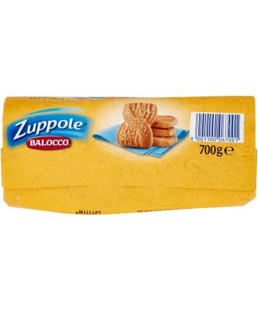  Balocco 6 x Balocco Zuppole Biscotti with fresh Italian milk and brown sugar biscuits with fresh Italian milk and brown sugar 100% Italian biscuits 700 g - Buy Online on GoSupps.com