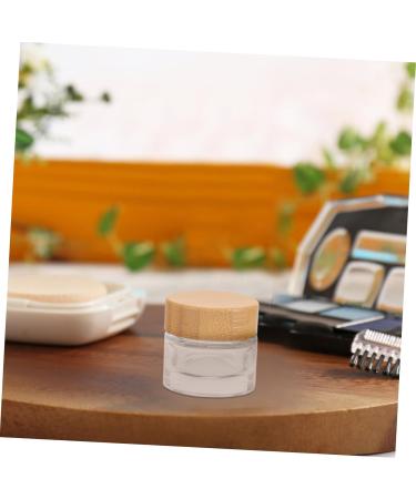 Beaupretty Bamboo Lid Cream Bottle Travel Cosmetic Containers Sugar Scrub Containers Small Jar with Lid Travel Jars Sample Jars Vial Pot Body Butters Lip Balm Frosted Glass Bottled - Buy Online on GoSupps.com