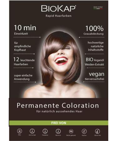 Buy Biocap Rapid Permanent Hair Color 7.0 Nature Mittelblond - Vegan 10 Min Exposure Optimal Gray Coverage 80% Natural Ingredients - Shop Internationally! - Buy Online on GoSupps.com