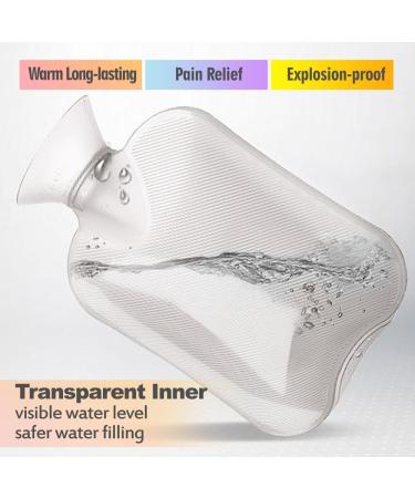 Buy Large 3L Plush Hot Water Bottle with Fluffy Cover | XXL Cozy Heat Bottle & Hand Warmer | Ideal for Men & Women - Buy Online on GoSupps.com