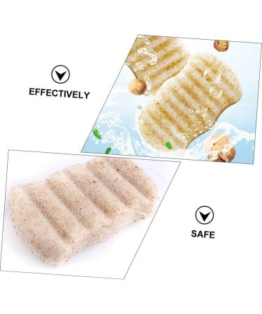 DOITOOL 1pc Bath Cotton Exfoliating Puff Portable Sponge Face Sponge Charcoal Crutch Handle Covers Glove Bath Sponge Wash Round Bath Sponges for Shower Facial Clean Gum - Buy Online on GoSupps.com