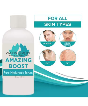 Amazing Boost Hyaluronic Serum for Volumes of Moisture to Give Your Skin a Voluminous Boost While Taking Your Skin Care Routine to the Next Level - Smoothing Face Moisturizer (5 Ounce) 5 Fl Oz (Pack of 1) - Buy Online on GoSupps.com