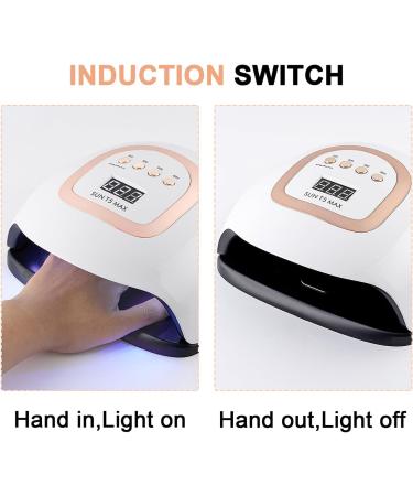 Sanon UV LED Nail Lamp 220W Fast Dryer with 57 LEDs and 4 Timer Presets - For Fingernail and Toenail Curing | Nail Art Tools - Buy Online on GoSupps.com