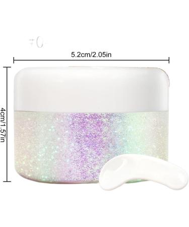 Hair Gel | Body Makeup for Hair and Face - Sparkling Mermaid Holographic Sequins for Makeup Body and Hair Festival and Accessories Fulenyi 04# - Buy Online on GoSupps.com