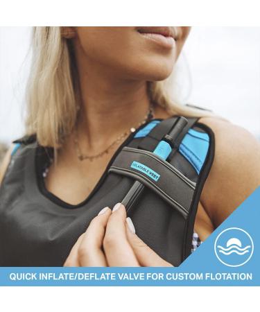 Seaview Palawan Inflatable Snorkel Vest for Adults - Secure Lock & Comfort Fit Large Black - Ideal for Snorkeling & Paddle-Boarding - Buy Online on GoSupps.com
