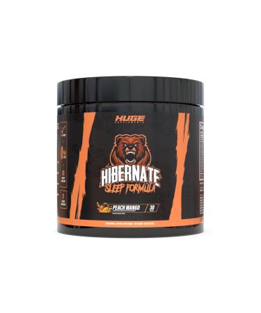 Hibernate Sleep Supplement Complete & Optimally Dosed Sleep Recovery Formula Relax & Unwind Includes GABA Valerian Root Melatonin 5-HTP & More (30 Servings) (Peach Mango)