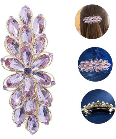 minkissy Accessories spring hair accessories bridal flower barrette crystal hairpin bridal floral crystal barrette wedding hair clip purple bridesmaid alloy Bobby Hair Wedding - Buy Online on GoSupps.com