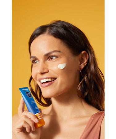 NIVEA SUN Protection & Care Facial Sun Cream SPF 30 - Instant Moisturizer for Face Neck & D collet (Pack of 2) - 50 ml - Buy Online on GoSupps.com