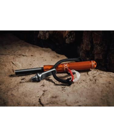 Exotac nanoSTRIKER XL: Waterproof Ferrocerium Fire Starter with Stainless Steel and Tungsten Carbide Striker - 1/4 inch Ferro Rod, Up to 3,000 Strikes, Blaze Orange - Buy Online on GoSupps.com