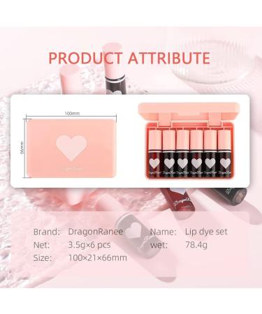 6 Colors Lip Tint Stain Set - Korean Charm Kiss Lip Gloss with Plumping Liquid Lipstick - Long Lasting, Waterproof and High Pigment - Multi-Use Lip and Cheek Tint for Vivid Makeup Looks - Buy Online on GoSupps.com