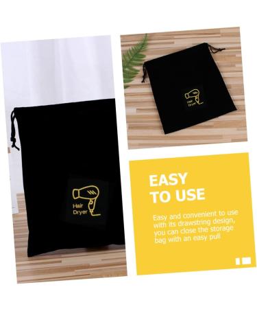 Mobestech 2pcs Hair Dryer Storage Bag Jewelry Organizer Bag Travel Portable Hair Dryer Bag Straight Hair Tool Blackx2pcs 30X26X1CMx2pcs - Buy Online on GoSupps.com