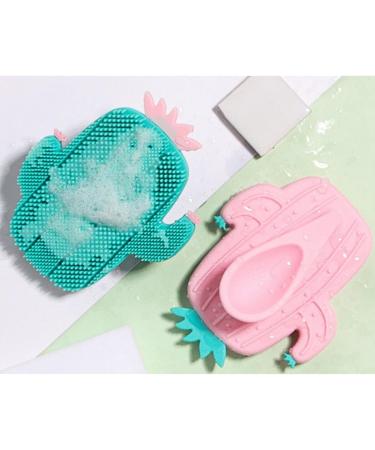 Portable Cactus Small Professional Silicone Manual Reusable Scrubber Cleanser Face Facial Cleansing Brush - Buy Online on GoSupps.com