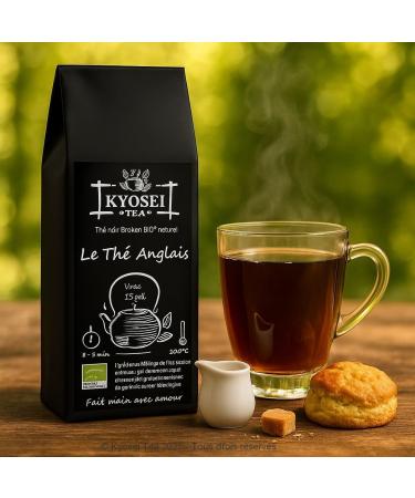 Kyosei Tea Th Noir Bio Premium "Th Anglais" Vrac 100g M lange de Th s Noirs Broken Infusion Cors e et quilibr e - Buy Online on GoSupps.com
