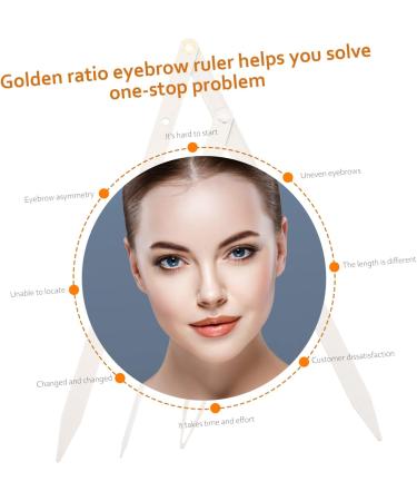 Housoutil 1pc Second Generation Scale Eyebrow Positioning Kits Molds Eyebrow Rulers Metal Eyebrow Pencil 25x5x0.6cm Silver - Buy Online on GoSupps.com