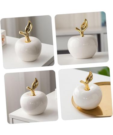 LIFKICH Ceramic Apple Ornament Crystal Apples Figurine Christmas Fruit Figurine Christmas Apples Figurines Apples Paperweight Fake Fruit Ceramic Fruit Statue Ceramics White Desktop Props White 15.00X11.50X11.50CM - Buy Online on GoSupps.com