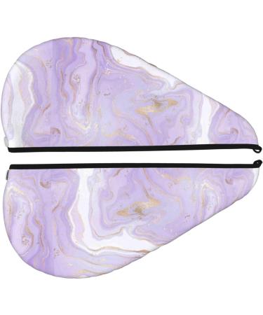 Hair Towel Wrap - Quick-Dry Hair Turban with Button | Lavender Glitter Stripes | Perfect for Home & Travel - Buy Online on GoSupps.com