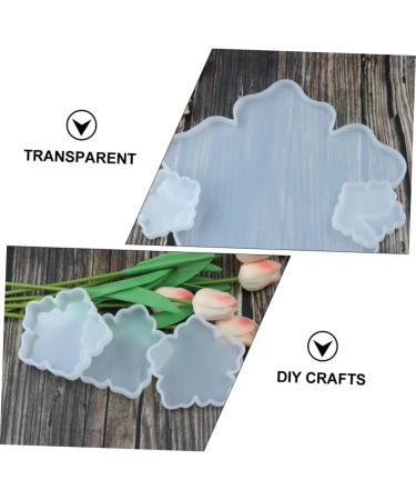 NUOBESTY 2 pcs Shape Coaster Manual Flower Mold DIY Silicone Epoxy Cup Practical Mould Creative Crystal Transparent 37.5X33.5X2CM - Buy Online on GoSupps.com