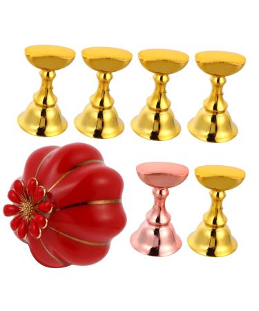 FRCOLOR Pumpkin Slices Magnetic Base Nail Practice Base Magnetic Mount Manicure Practice Base Nail Art Tip Holder Nail Training Holder Magnetic Nail Stand Nail Supplies Ceramics 5.5X4cm Red