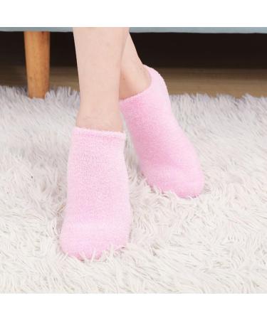ieron 2 Pairs Soft Moisturizing Socks Gel Lining Can Infused with Essential Oils and Vitamins for Dry Hard Cracked Skin Moisturizing Day Night Care Skin (Blue Pink) - Buy Online on GoSupps.com