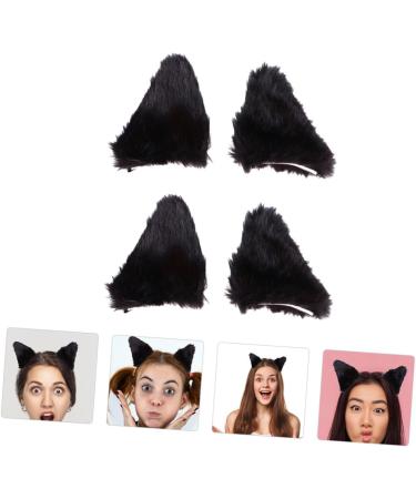 FRCOLOR Cat Ears Cosplay Clips Pairs ears hairpin Ear Hair Barrettes animal ear hair fluffy ear hair pins kitten ear hair clips Cosplay Ears hair clips theme props flannel - Buy Online on GoSupps.com