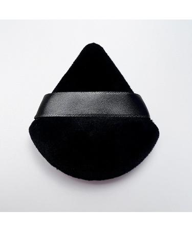 Powder Puff Face Triangular Makeup Puff Set - 6 Soft Black Puffs for Loose Powder | International Shipping - Buy Online on GoSupps.com