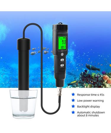 Dissolved Oxygen Meter Professional Digital Pen Type Dissolved Oxygen Test 0.0-40.0mg/L Dissolved Oxygen Detector for for Aquarium Aquaculture - Buy Online on GoSupps.com