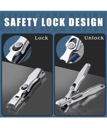 Nail Clippers Professional Extra Large Heavy Duty Wide Jaw Opening No Splash Fingernail Cutters Long Handle with Catcher File - Buy Online on GoSupps.com